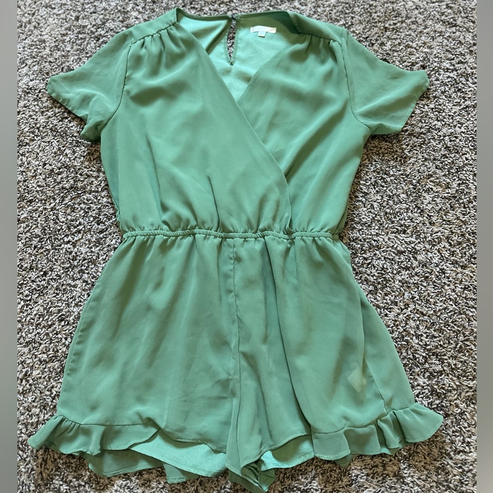 Green boutique romper
